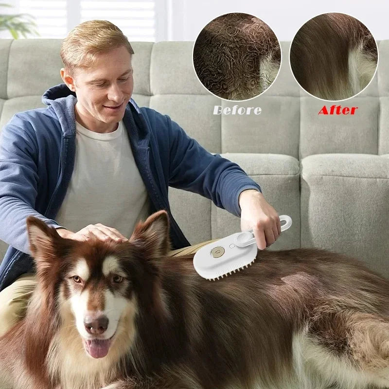 PetCare Pro - Escova a Vapor para Gatos e Cachorros